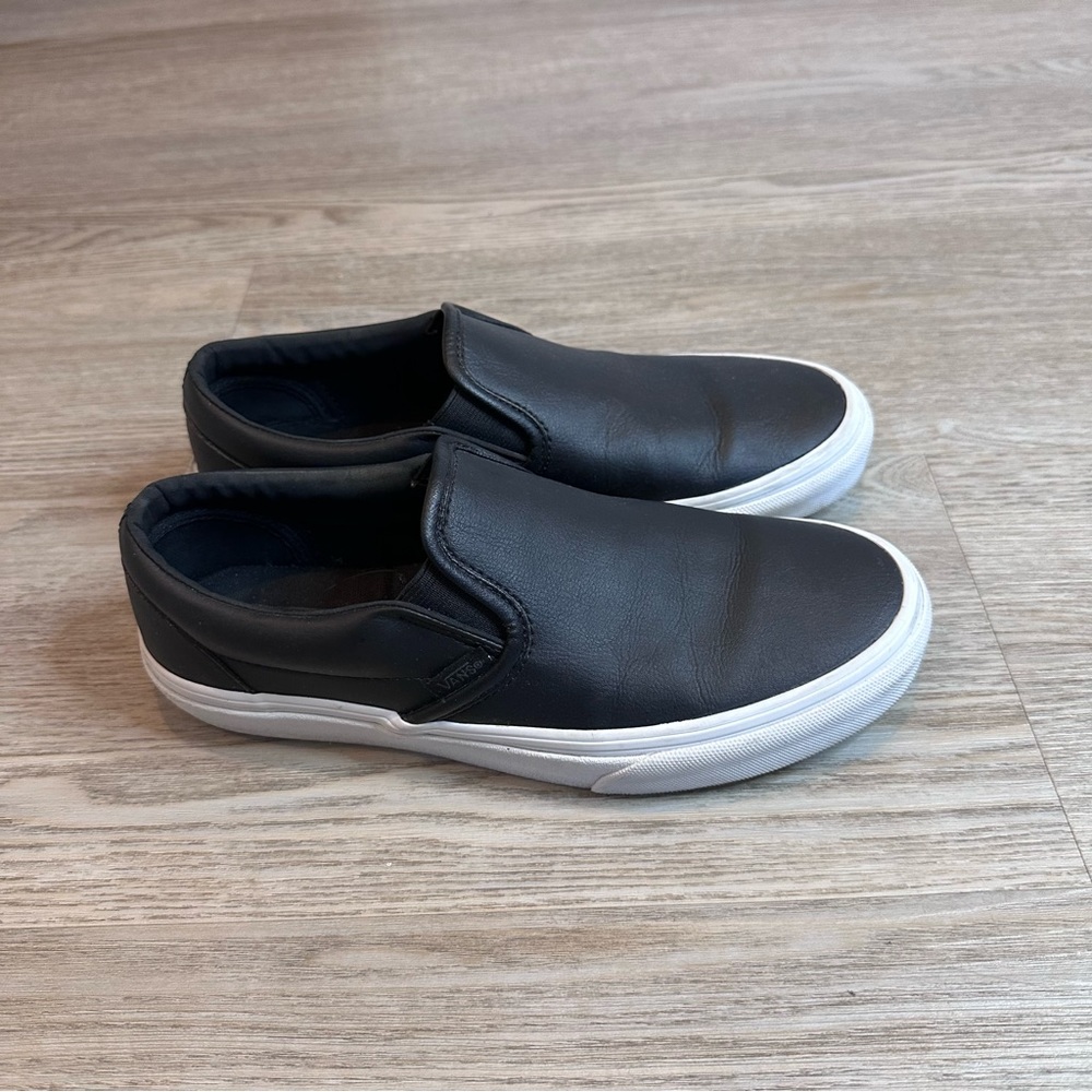 Vans Classics Solid Leather Slip Ons - image 8